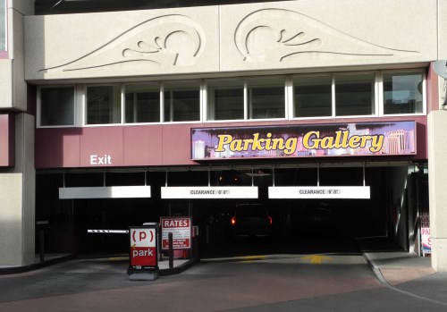 Parking Gallery garage in downtown Reno, Nevada, NV