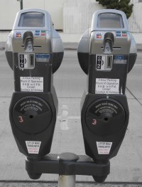 Parking meters, Reno, Nevada, NV