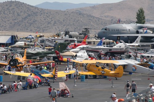  military aircraft displays at the Reno Air Races. Photo © Stan White