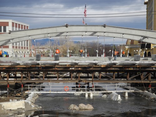 Virginia Street Bridge work site in Reno, Nevada