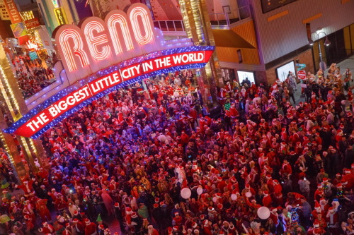 Reno Santa Crawl, downtown Reno, Nevada, NV